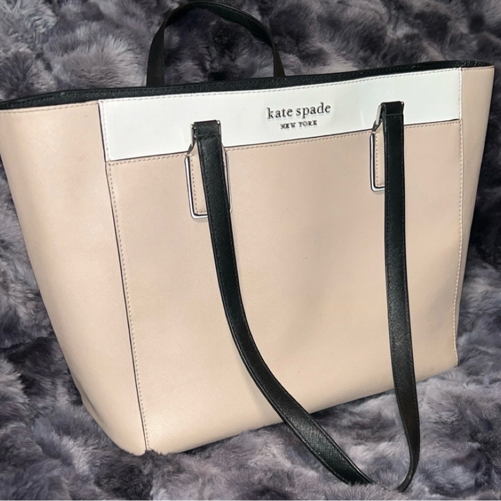 kate spade Cream and Black Tote